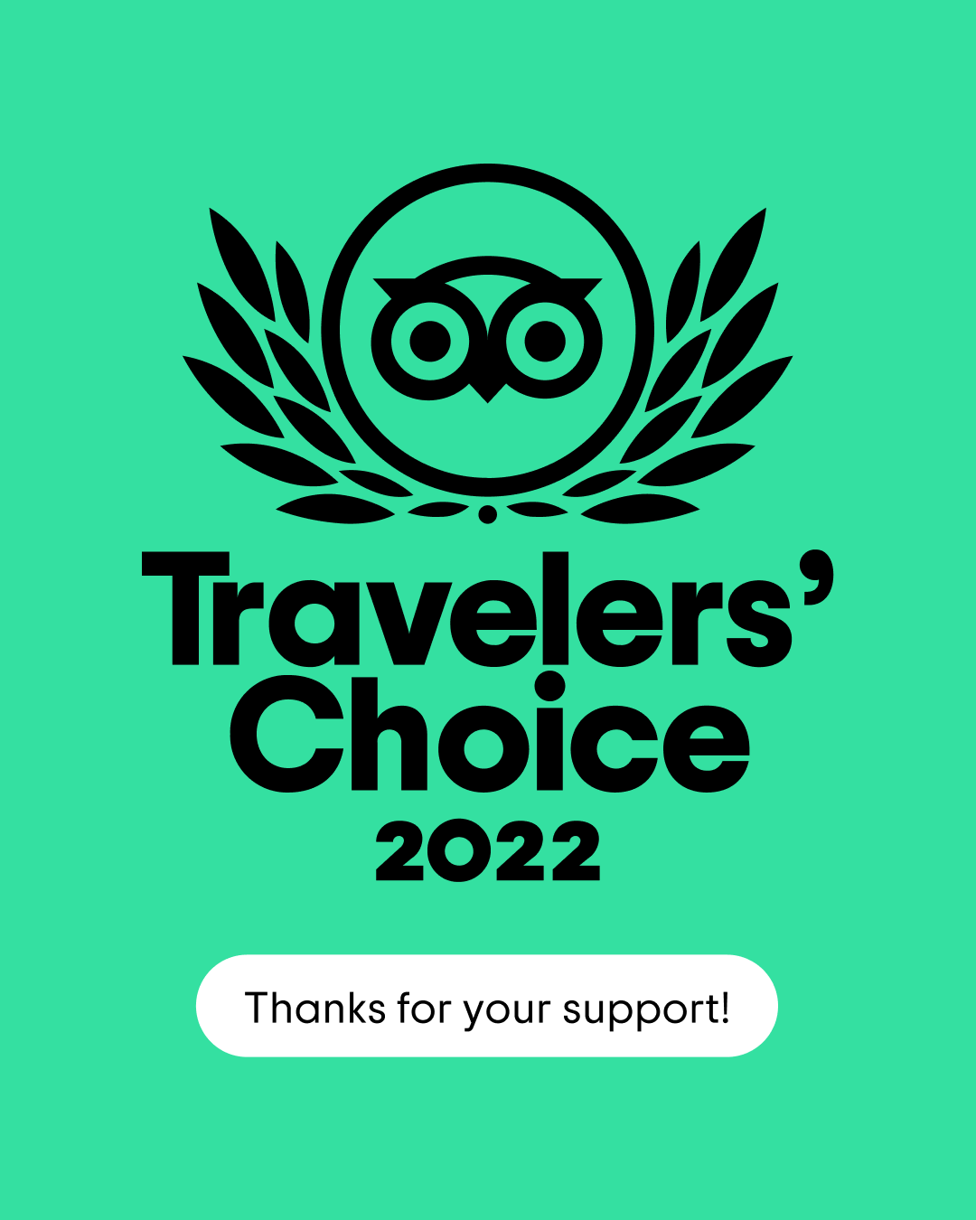 Travelers' Choice 2022 Award